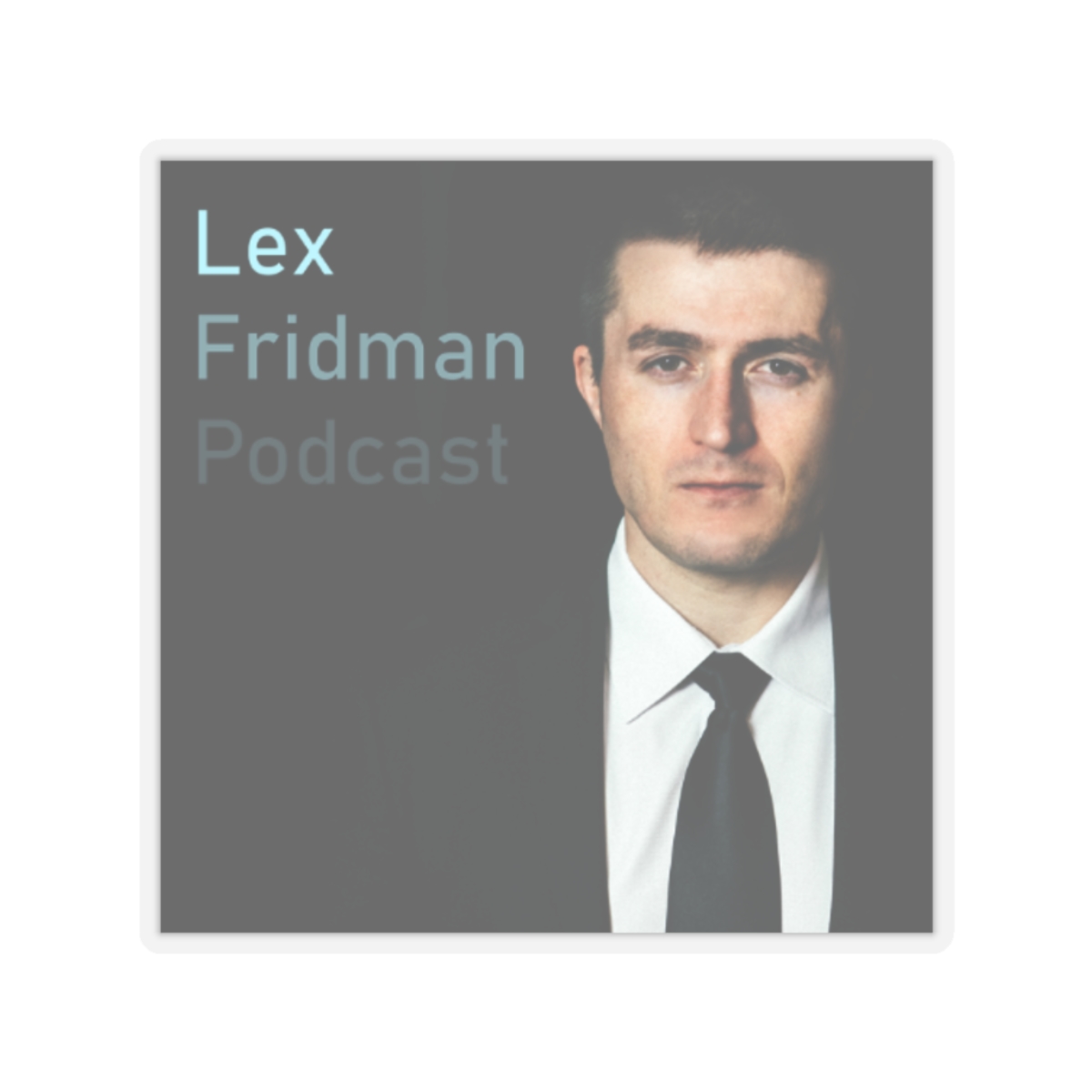 Lex Fridman Podcast Sticker - alternate angle 2, merchandise