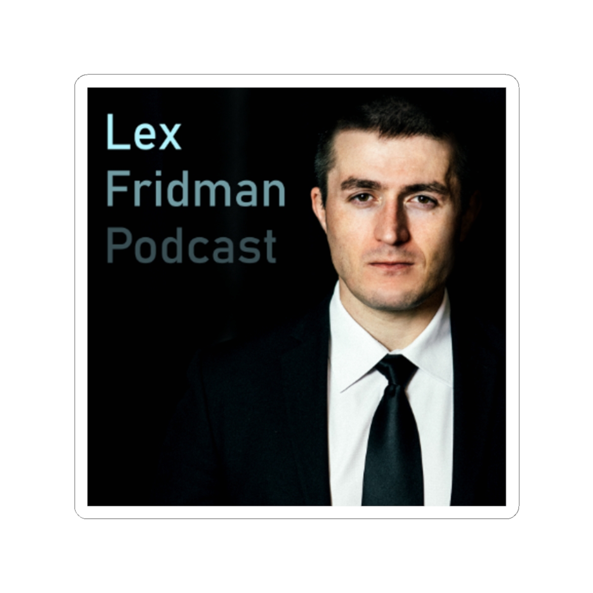 Lex Fridman Podcast Sticker - alternate angle 3, merchandise