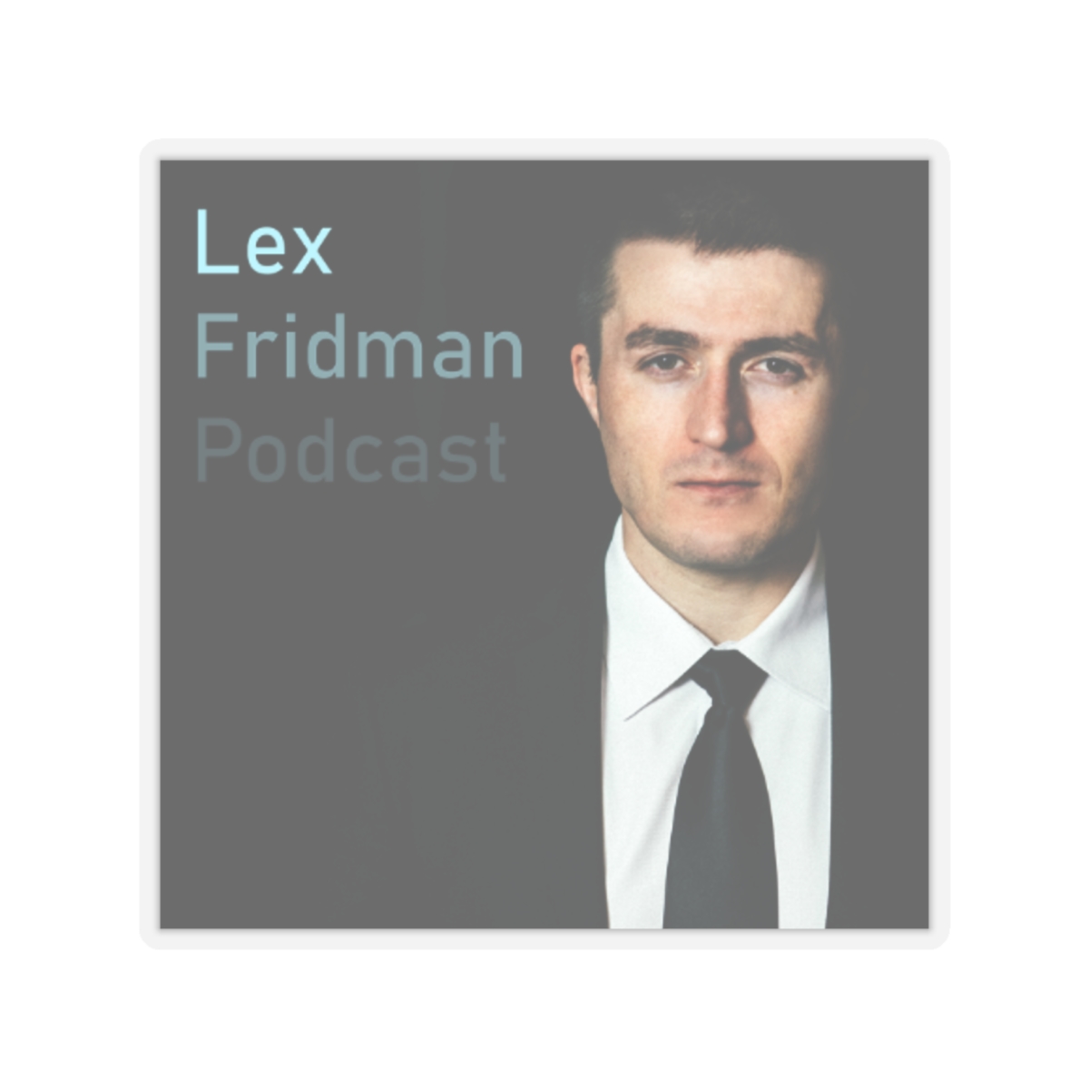 Lex Fridman Podcast Sticker - alternate angle 4, merchandise