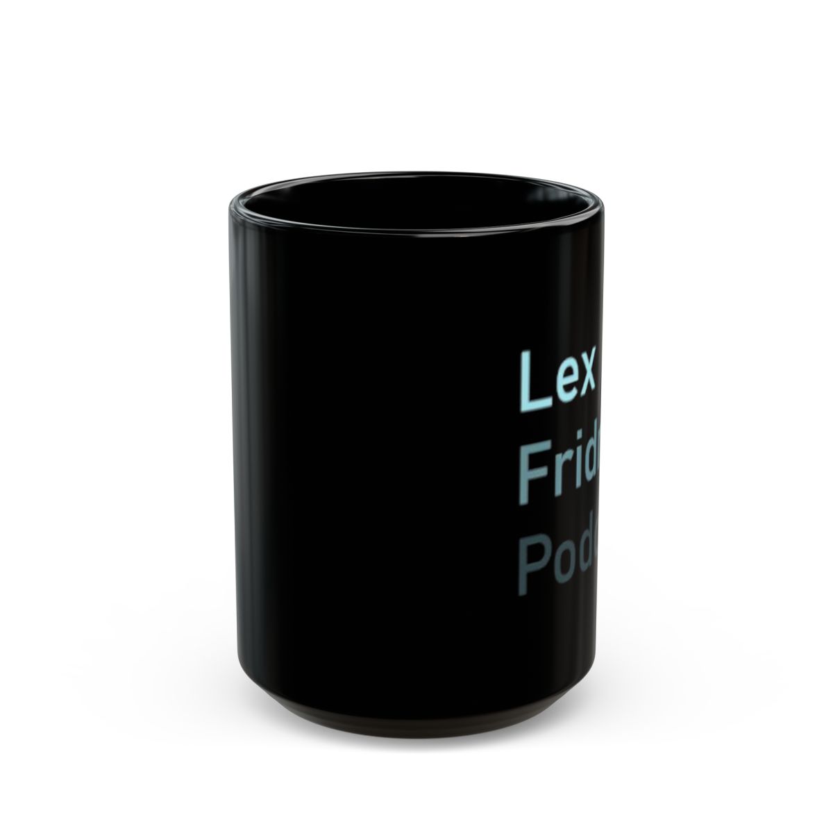 Lex Fridman Podcast Black Mug - alternate angle 2, merchandise
