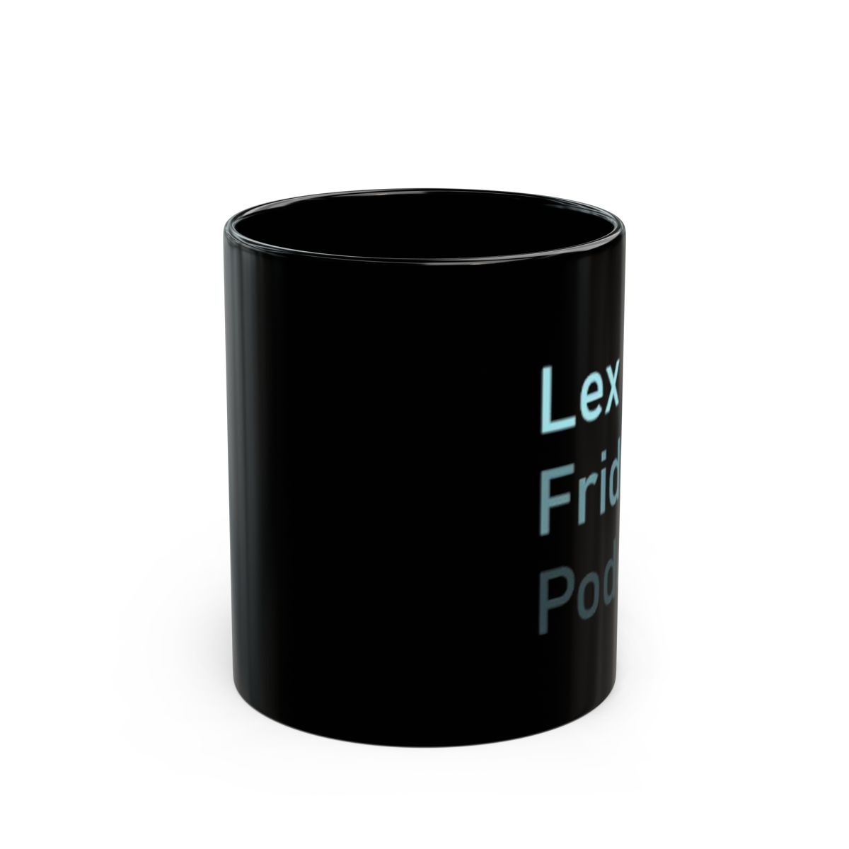 Lex Fridman Podcast Black Mug - alternate angle 1, merchandise
