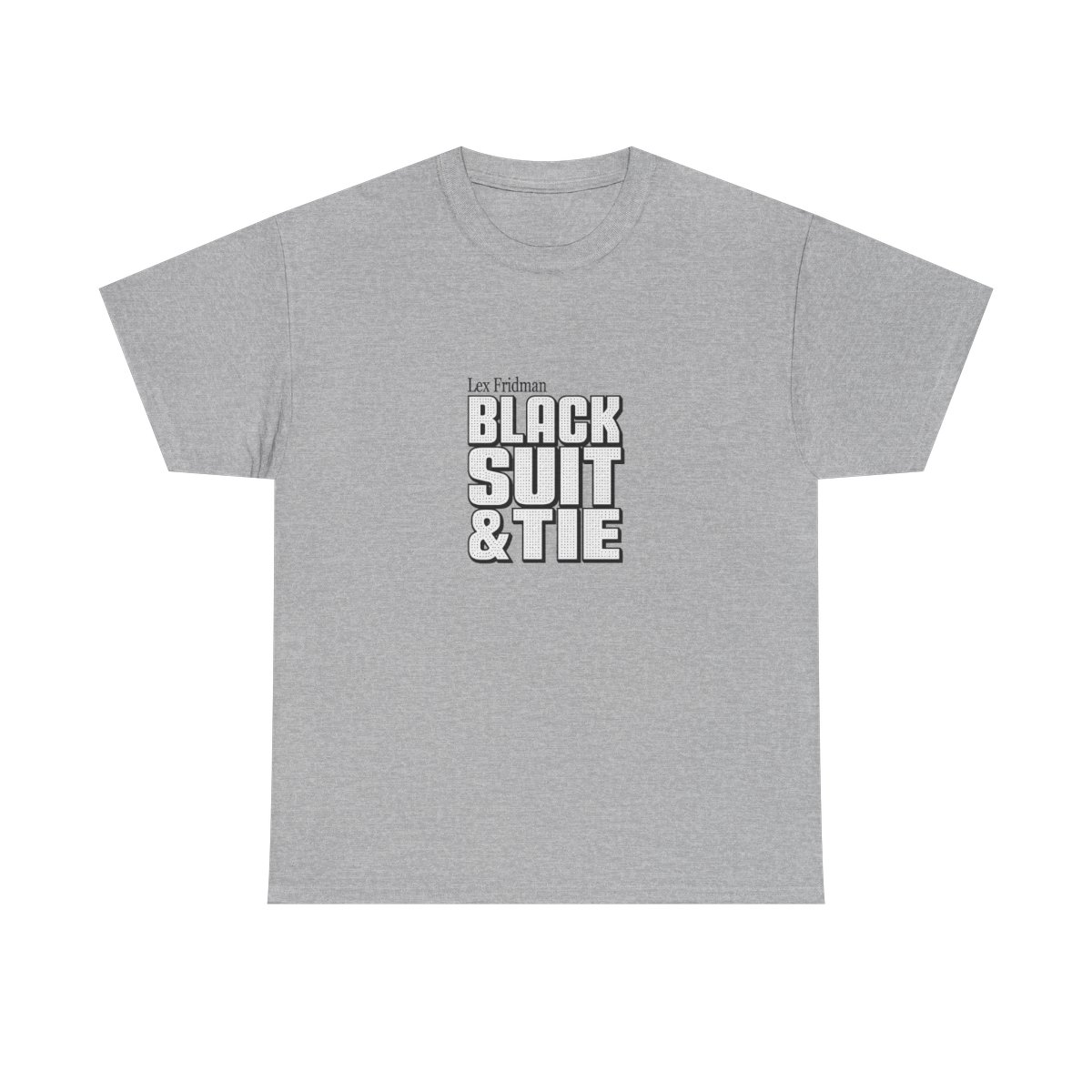 Lex Fridman "Black Suit & Tie" Unisex Tee - alternate angle 4, merchandise