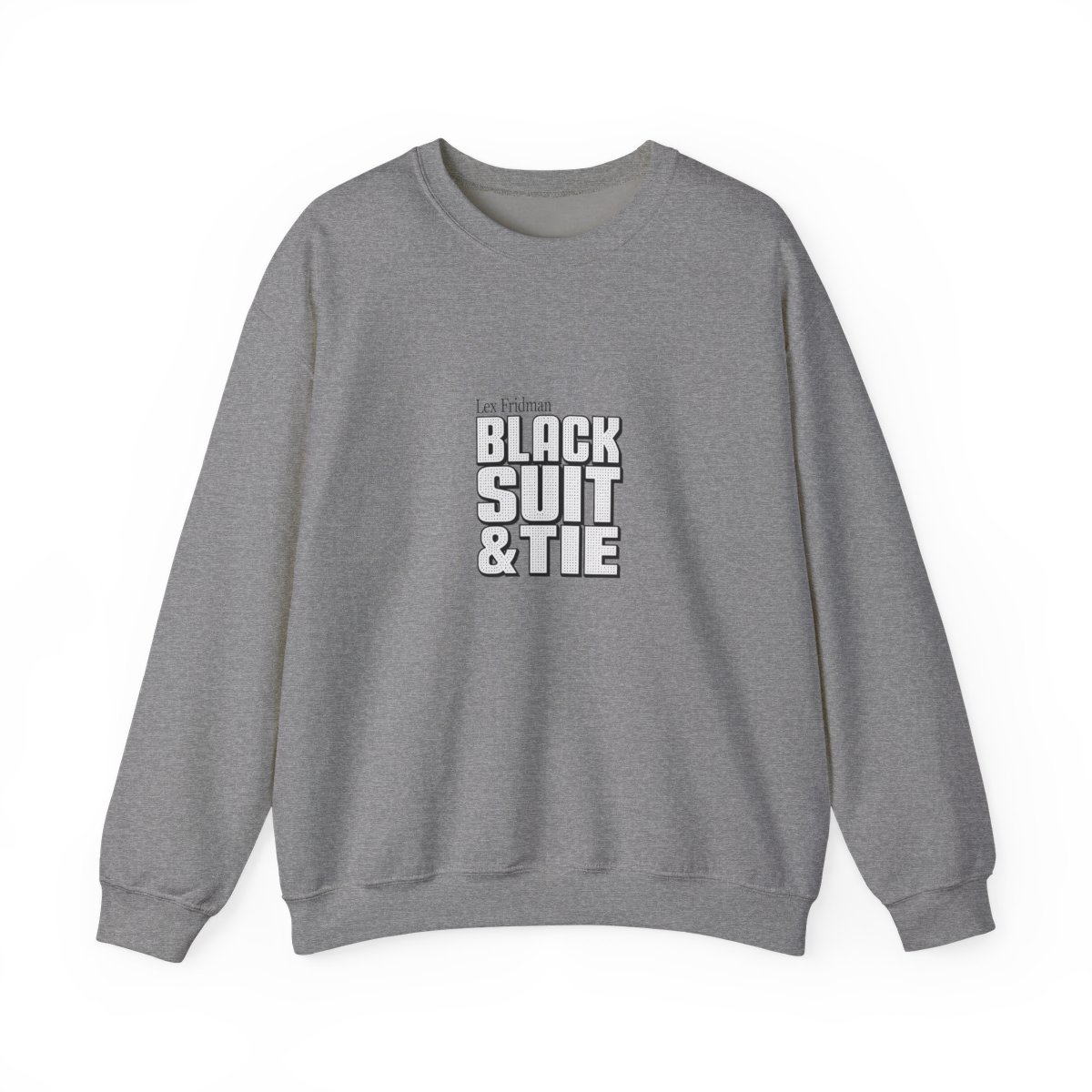 Lex Fridman "Black Suit & Tie" Crewneck - alternate angle 3, merchandise